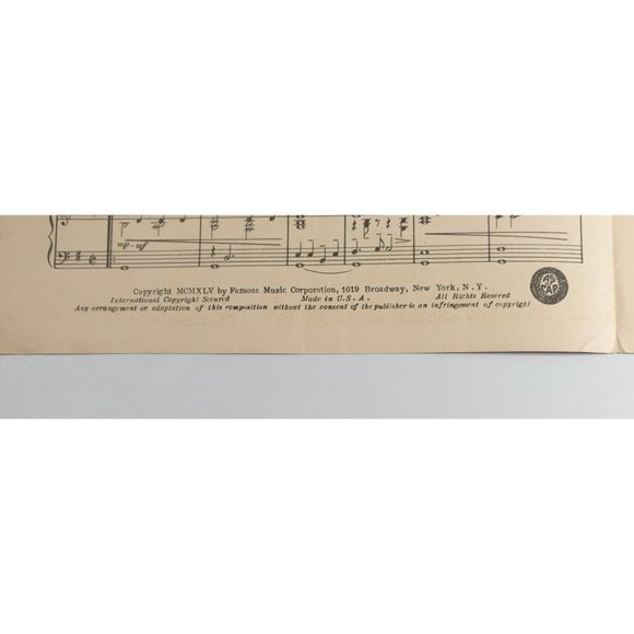 Love Letters 1945 Vintage Sheet Music Piano Voice Chords Easy Listening - Picture 4 of 4